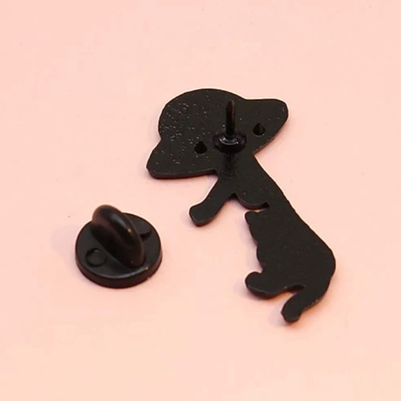 Funny Space Cat Alien Enamel Pin Astronomy UFO - Picture 6 of 6